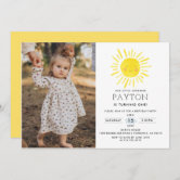First Trip Around The Sun 1st Birthday Photo Invitation