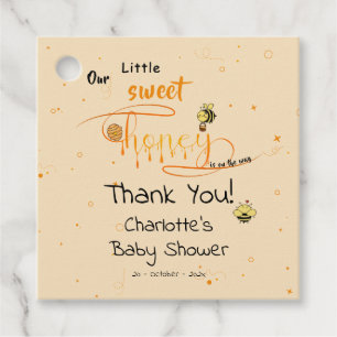 Our Little Sweet Honey Is On The Way Baby Shower Favor Tags