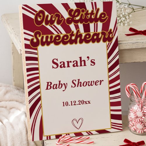 Our Little Sweetheart Baby Shower Candy Cane Foam Board