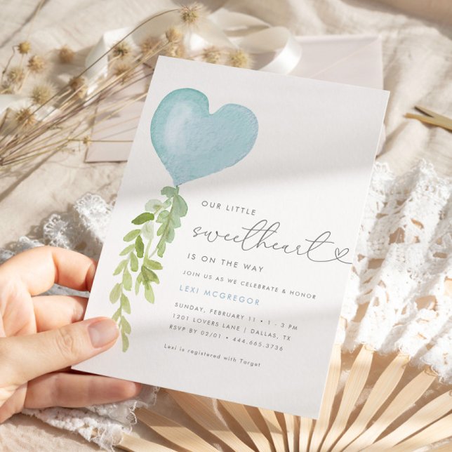 Our Little Sweetheart | Boys Valentine Baby Shower Invitation (Creator Uploaded)