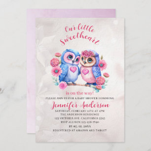 Our little sweetheart is on the way baby shower invitation