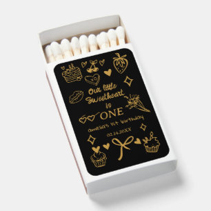 Our Little Sweetheart is One Birthday Matchboxes