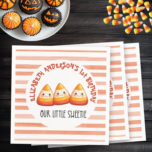 Our Little Sweetie Halloween Birthday Napkins