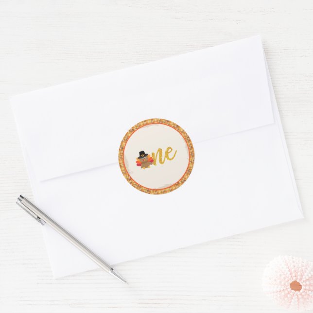 Our Little Turkey is Turning ONE Sticker - TPL (Envelope)