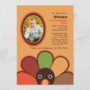 Our Little Turkey Photo Invitation