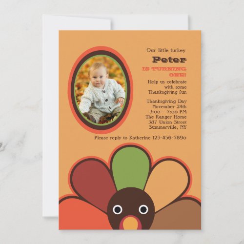 Our Little Turkey Photo Invitation