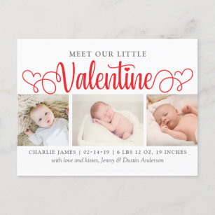 valentine birth announcements