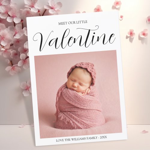 Our Little Valentine Baby Birth Announcement