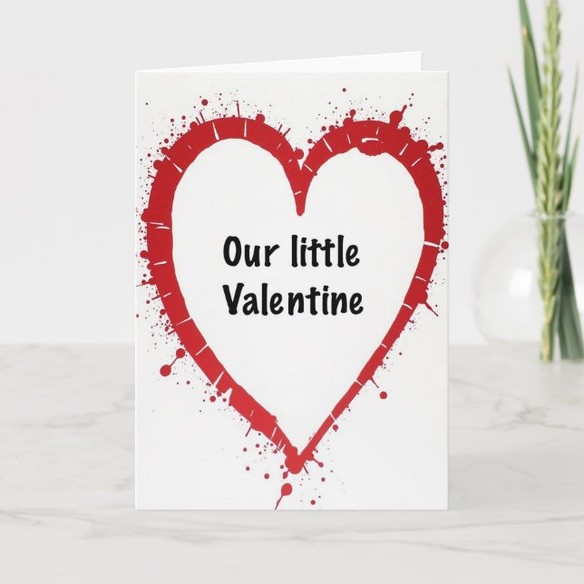 Our Little Valentine Heart Card (Front)