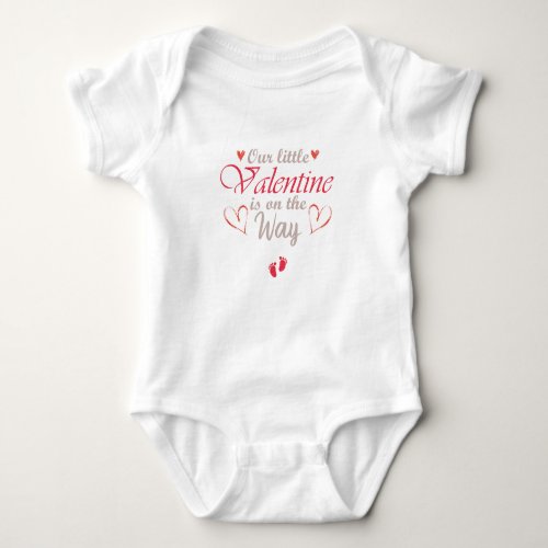 Our Little Valentine Is On The Way Pregnant Gift Baby Bodysuit
