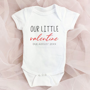 Our Little Valentine Pregnancy Announcement Reveal Baby Bodysuit