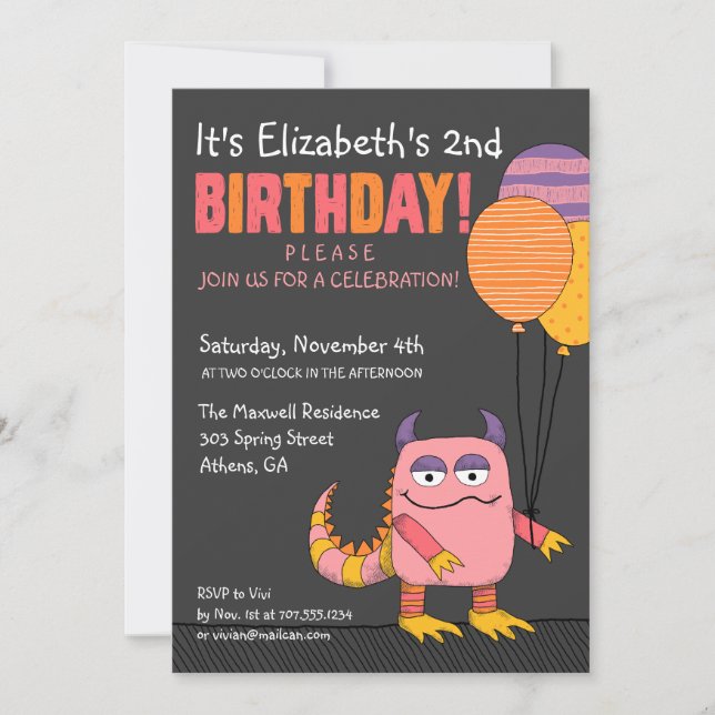 Our Little Wild Thing Birthday Invitation (Front)