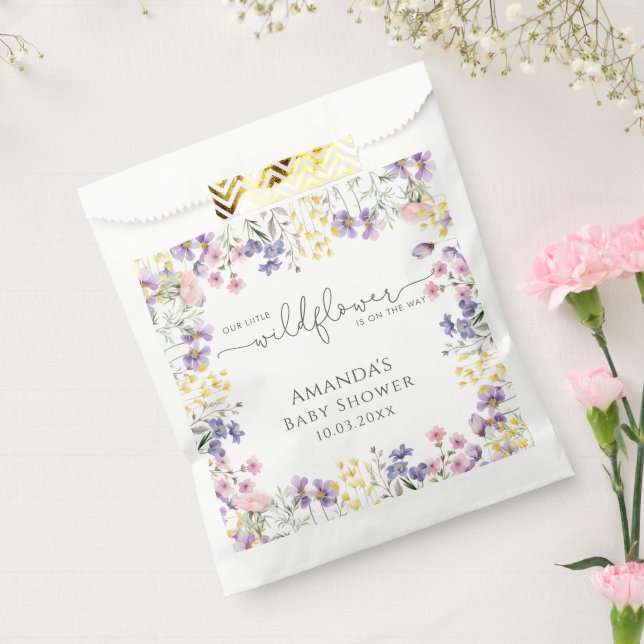 Our Little Wildflower Baby Shower Favor Bag (Sealed)