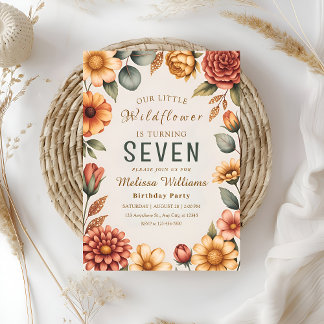 Our Little Wildflower Birthday Invitation