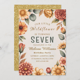 Our Little Wildflower Birthday Invitation