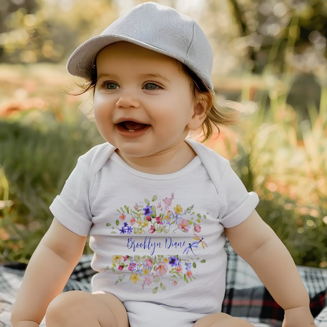 Our Little Wildflower Bloomed Personalized Baby  Bodysuit (Our Little Wildflower Bloomed Personalized Baby Baby Bodysuit)