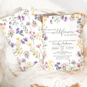 Our Little Wildflower Botanical Baby Shower Invitation