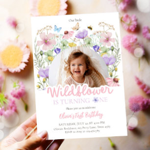 Our Little Wildflower Garden Floral Girl Birthday Invitation