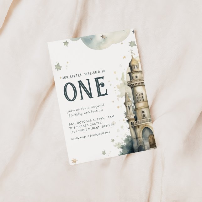 Our Little Wizard Witch is One Invitation (Creator Uploaded)