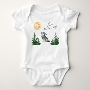 Our Little Wolf Baby Shower  Bodysuit