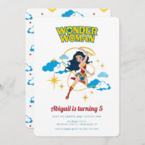 Our Little Wonder Woman Girls Birthday Invitation