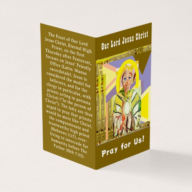 Our Lord Jesus Christ Priest Prayer Card  (Outside)