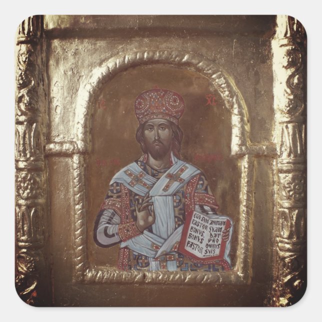 Our Lord Jesus Christ The Good Shepherd Square Sticker (Front)