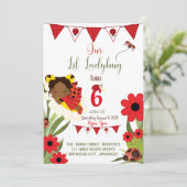 Our Love Bug Birthday Invitation Card (Standing Front)