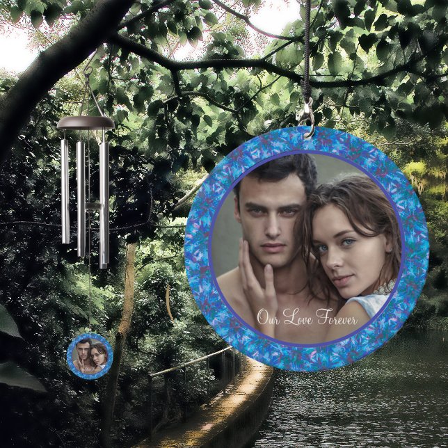 Our Love Engaged Couple Newlywed Photo Wind Chime (Our Love Engaged Couple Newlywed Photo Wind Chime is great to give to the love one in your life. )