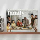 Our Love | Family Name Photo Block<br><div class="desc">Looking for the perfect custom family print? Our chic family name print is the perfect way to cherish those memories forever. Elegant "family" in modern typography, and your choice of personalization. Create a sweet keepsake of your family vacation, holidays, or special moment with this modern freestanding acrylic photo block. Add...</div>