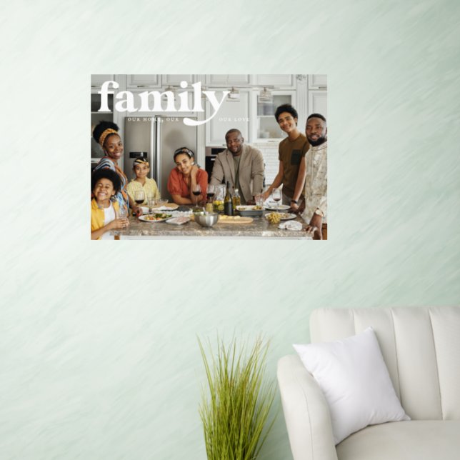 Our Love | Family Name Photo Wall Decal (Living Room)