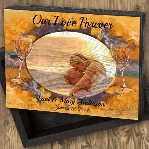 Our Love Forever Abstract Sunset 0612 Wooden Box Sign