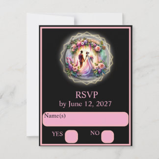 Our Love Is Brighter Than The Moon RSVP Card