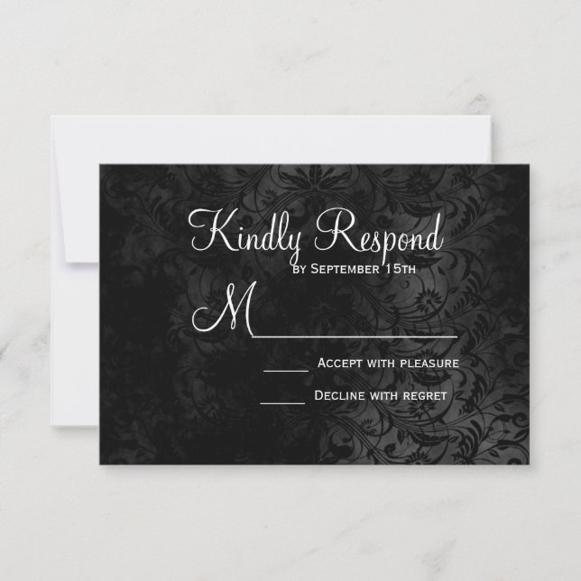 Our Love is Eternal Skeleton Wedding RSVP Cards (Front)