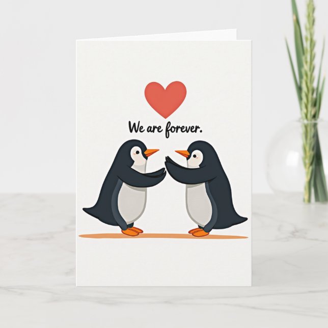 Our Love Is Forever Penguin Card (Front)