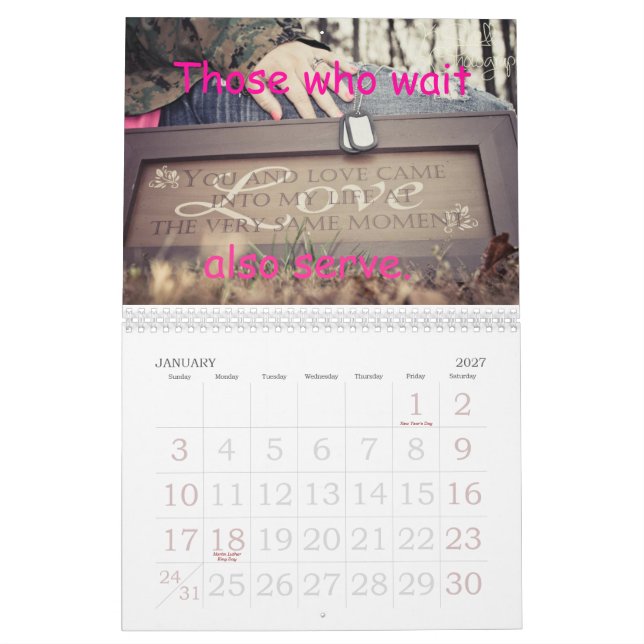Our Love is Military Strong Calendar. Calendar (Jan 2027)