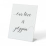 Our Love Is Poppin Popcorn Bar Wedding Pedestal Sign
