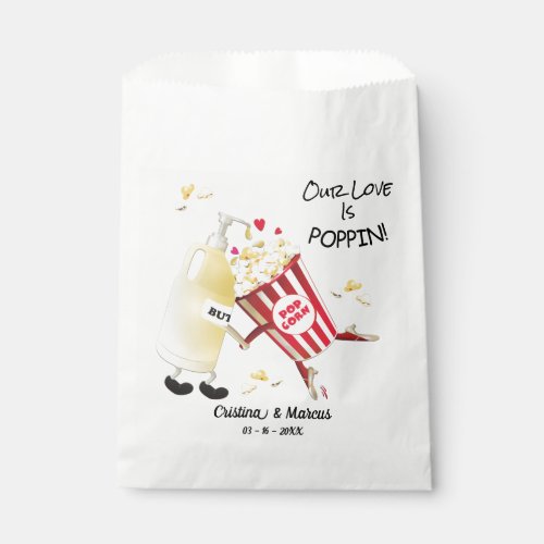 Our Love Is Poppin Popcorn Favor Bag
