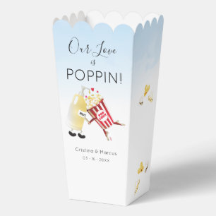 Our Love Is Poppin Popcorn  Favor Boxes