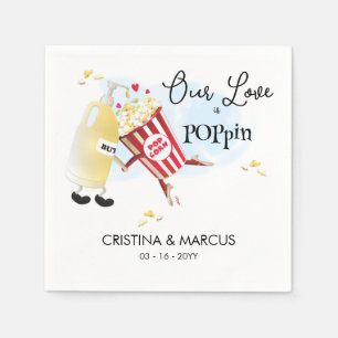 Our Love Is Poppin Popcorn Napkins