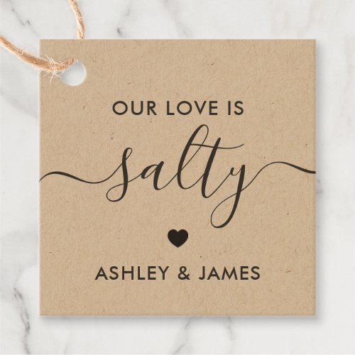 Our Love is Salty Wedding Favor Tags