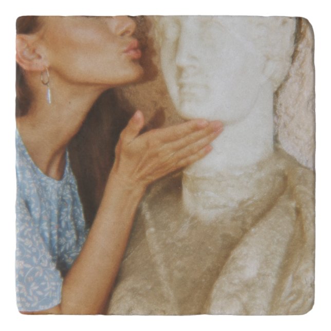 Our Love is Set in Stone Stone Trivet (Front)