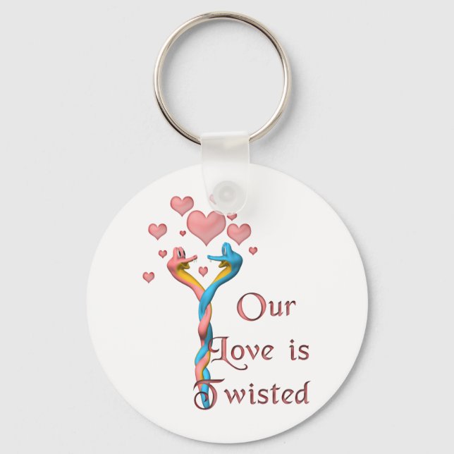 Our Love is Twisted Keychain (Front)