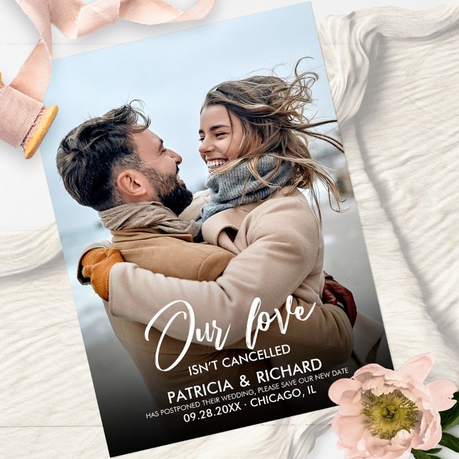 Our Love Isn’t Cancelled Wedding Postponement Postcard (Creator Uploaded)
