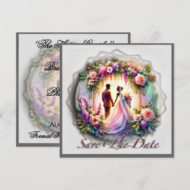 Our Love Reaches The Moon  Save The Date (Front/Back)