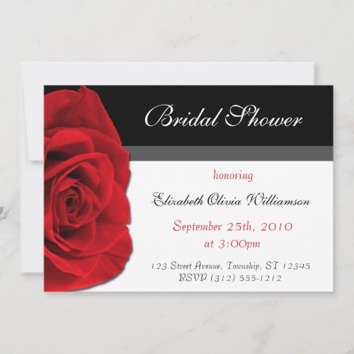 Our Love Rose  Bridal Shower invitations