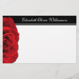 Our Love Rose ~ horizontal stationery