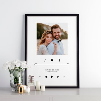 Our Love Song Custom Song Music Player Style Poster by heartlocked at Zazzle