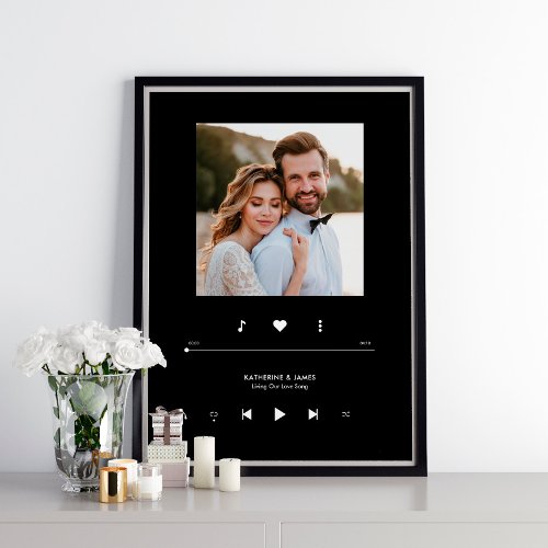 Our Love Song Custom Song Music Player Style Poster