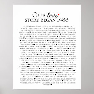 Our love story anniversary poster